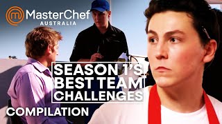 Best MasterChef Australia Team Challenges  MasterChef World [upl. by Ylrebmik]