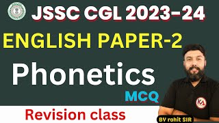 Phonetics M﻿CQ  English Language Paper 2  JSSC CGL  CLERK 102  Revision class 6 [upl. by Pollie]