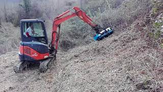 C4 A100 Testata Trinciante per miniescavatore  Mulcher Head for MiniExcavator [upl. by Wenn]