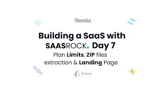 Building a SaaS with SaasRock  Day 7  Plan Limits ZIP file extractions amp Landing Page [upl. by Rebmyk526]