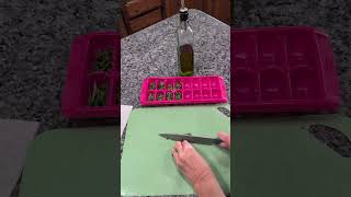 Freezing Fresh Herbs homeade herbs freezermealprep easyrecipe [upl. by Aehsa]