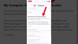 HOW TO RECOVER A DISABLED INSTAGRAM ACCOUNT instagramdisabled [upl. by Anniken]