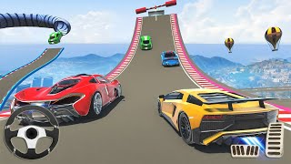 Jogo de Carro de Corrida Desenho  Impossible Car Stunt Racing  Jogos Android [upl. by Ecirtel]