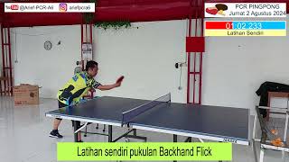 Backhand Flick Latihan Pingpong Sendiri [upl. by Anirtal]