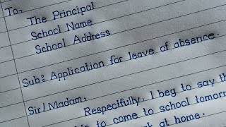 Application For Leave Of Absence  Application For Leave In School  MM Handwriting [upl. by Waki]