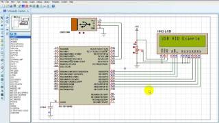 PIC18F4550 USB HID Example Proteus Simulation [upl. by Annoeik]