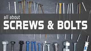 Screws and Bolts Nails and Anchors  Fasteners Explained  Fasteners Basic Overview [upl. by Burwell]