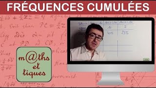 Calculer les effectifs cumulés et les fréquences cumulées [upl. by Ahmad]