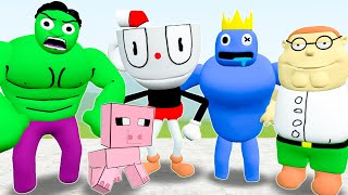 NEW RANDOM TEAM from 3D SANIC CLONES MEMES in Garrys Mod Hulk Blue Cuphead Peter Griffin [upl. by Felizio]