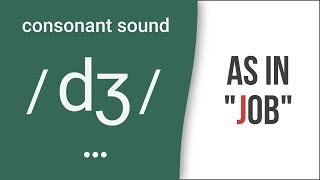 Consonant Sound  dʒ  as in quotjobquot – American English Pronunciation [upl. by Olonam754]