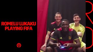 REDDEVILS  Romelu Lukaku suffers when playing FIFA game [upl. by Jerrilee]