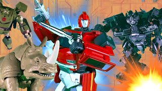 Ironhide VS Ironhide VS Rhinox Transformers Stop Motion Animation Battle [upl. by Attwood]