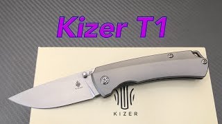 Kizer Uli Hennicke T1 Knife Ki3490 Titanium framelock [upl. by Eberly]