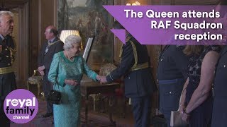 The Queen attends RAF Squadron reception in Edinburgh [upl. by Aihsila557]