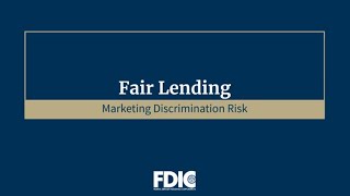 Understanding Fair Lending Risk in the Credit Process Marketing [upl. by Ardene]