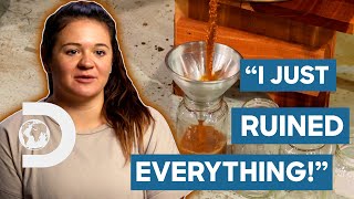 Moonshiner Spills Her Plum Brandy In The Last Minute  Moonshiners Master Distiller [upl. by Edge]