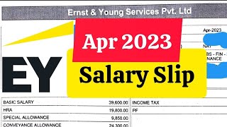 EampY Salary Structure EampY Offer Letter EampY Salary Slip Apr 2023 Gross Pay and In Hand Salary EampY [upl. by Westberg]