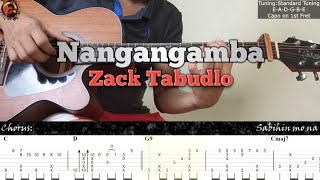 Nangangamba  Zack Tabudlo  Guitar Fingerstyle Tabs  Chords  Lyrics [upl. by Farro97]