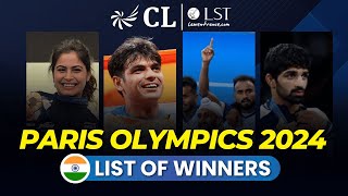 Paris Olympics 2024  List of Indian Olympic Winners  Current Affairs for CLAT Exam [upl. by Ademla583]