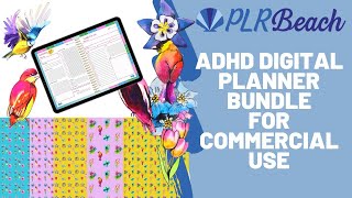 ADHD Digital Planner  Commercial Use Digital Planner Template [upl. by Elleral]