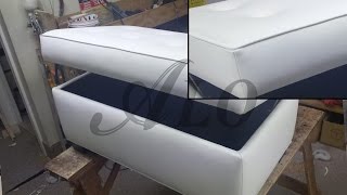 DIY  BENCH WITH STORAGE SPACE SHELLY L  ALO Upholstery [upl. by Kimball37]