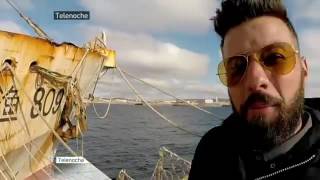 Guardacostas argentinos hunden barco pesquero chino en Chubut por pesca ilegal [upl. by Conah]