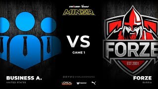 EN business associates vs forZe Game 1 StarLadder ImbaTV Dota 2 Minor Season 3 [upl. by Neira]