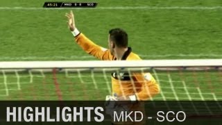 WMQuali Verspätung Anpfiff wegen Keeper wiederholt  Highlights Mazedonien  Schottland 12 [upl. by Arza]