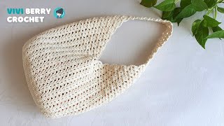 DIY Crochet Bag  Crochet Shoulder Bag Tutorial  Wonderful Crochet Pattern  ViVi Berry Crochet [upl. by Veradi587]