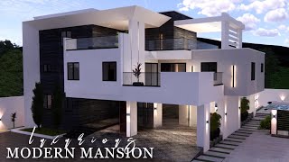 Bloxburg Luxurious Modern Mansion  Housebuild  ROBLOX bloxburg [upl. by Laurice]