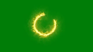 Green screen circle fire effect video footage [upl. by Leahcimaj]