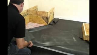 Rubber Roof Membrane Application Around External Corner [upl. by Niryt]