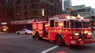 NYPD ESU amp FDNY Fire Trucks Responding On A Friday Night In New York City [upl. by Queridas]