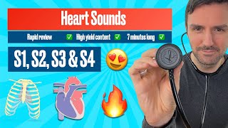 Heart sounds for beginners 🔥 🔥 🔥 S1 S2 S3 amp S4 heartsounds [upl. by Rovert195]