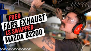 87 LS SWAPPED MAZDA B2200 CLOSER TO COMPLETION  EXHAUST FABRICATION [upl. by Binette]