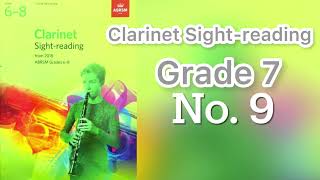 Grade 7 No 9  Clarinet  Sightreading specimen test amp play along w metronome dotted crotchet 72 [upl. by Airamesor]