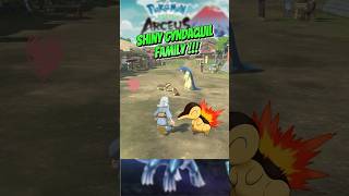 Pokemon Legends Arceus Shiny Cyndaquil Quilava and Typhlosion All Evolution pokemonlegendsarceus [upl. by Yelsnya]