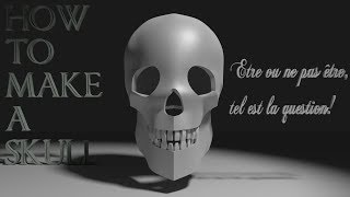 BLENDER  How to make a skull [upl. by Eoin]