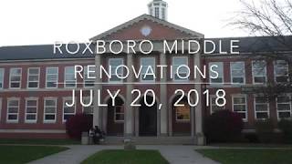 Roxboro Middle School Renovation Update  July 2018 [upl. by Nosyrb307]