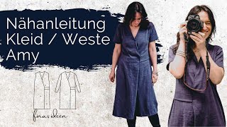 einfaches Wickelkleid nähen Schnittmuster Amy [upl. by Urbani117]