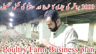 Broiler Chicken farming in Pakistan  3000 broiler feasibility  Poultry farm business plan [upl. by Evelinn]