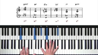 Jazz Piano Chords  The Most Beautiful Progression [upl. by Anytsyrk]