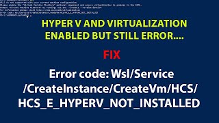 WSL Please enable the quotVirtual Machine Platformquot and ensure virtualization is enabled in the BIOS [upl. by Oinimreh193]