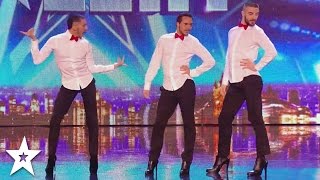 MEN IN HEELS Dance INCREDIBLE SPICE GIRLS Tribute on Britains Got Talent [upl. by Nickerson]