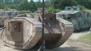 German and British WW1 tanks in action [upl. by Ressan]