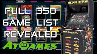 AtGames Legends Ultimate Arcade 350 Game List Revealed  TUNA FTW [upl. by Jelle]