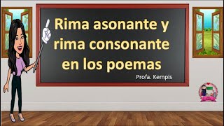 Rima asonante y consonante en los poemas [upl. by Wayolle]