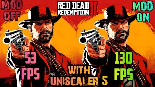 RDR 2 FSR 3 UPDATE WITH UNISCALER 5 SUPER SMOOTH FRAME TIME  130 FPSMODGUIDE FOR AMDNVIDIA [upl. by Conrad]