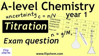 Titration calculations Alevel chemistry mean titre moles and how to reduce  uncertainty [upl. by Fishback351]