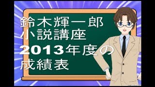 鈴木輝一郎小説講座2013年度の成績発表 [upl. by Arriaes]